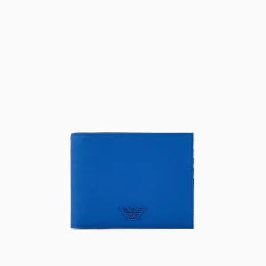 Portafoglio in pelle rigenerata saffiano con aquila gommata ASV