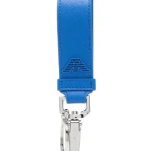 Portachiavi in pelle rigenerata saffiano aquila gommata ASV