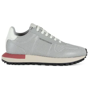 Emporio Armani  Sneakers in mesh grigie
