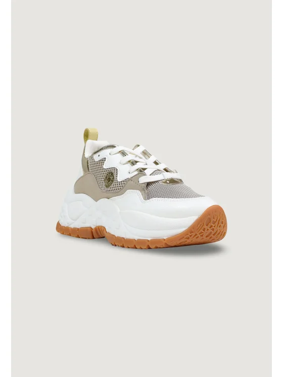 Armani Exchange Sneakers donna chunky verdi e bianche dettagli oro - immagine 3