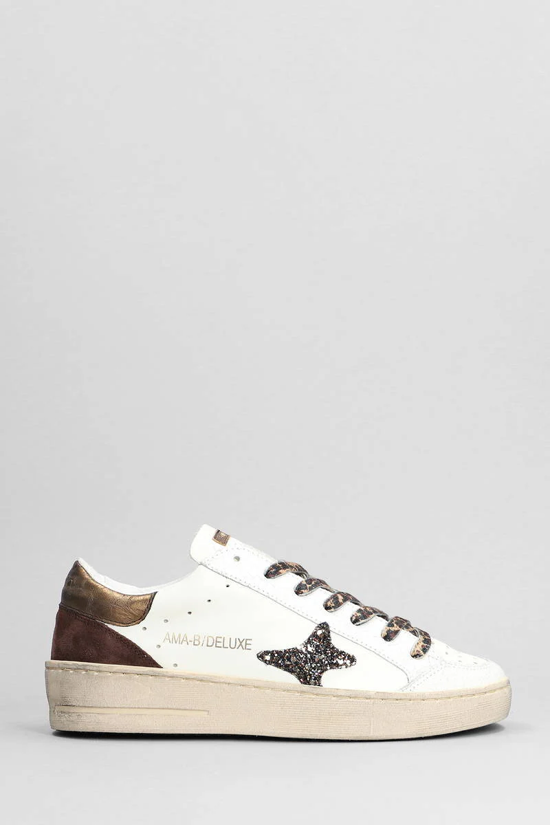 AMA BRAND sneakers donna bianche in pelle artigianali