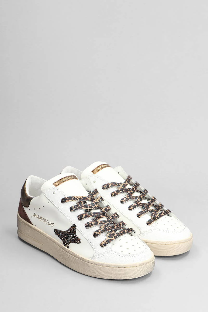 AMA BRAND sneakers donna bianche in pelle artigianali - immagine 3
