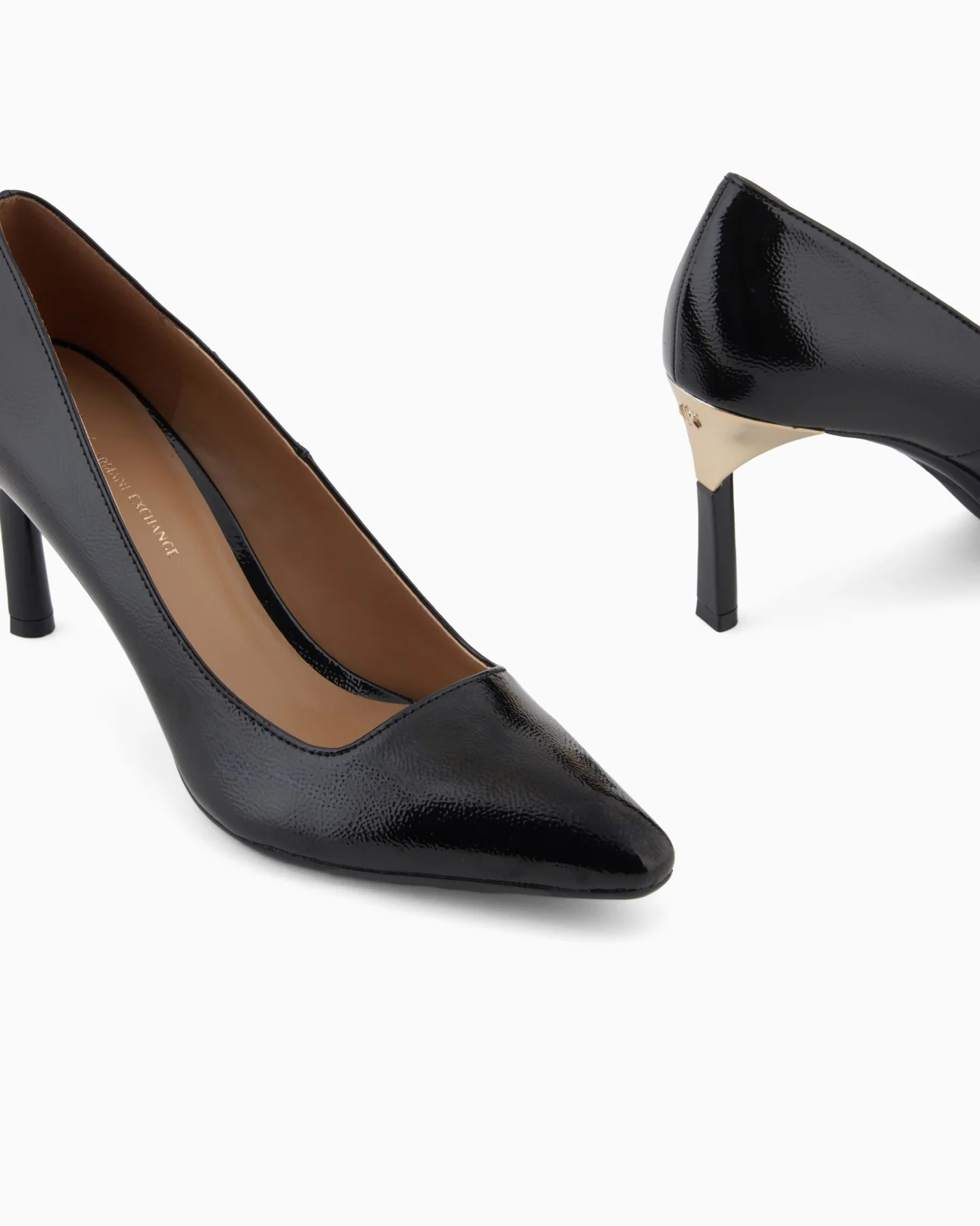 Armani Exchange dècollète donna neri con inserto oro - immagine 6