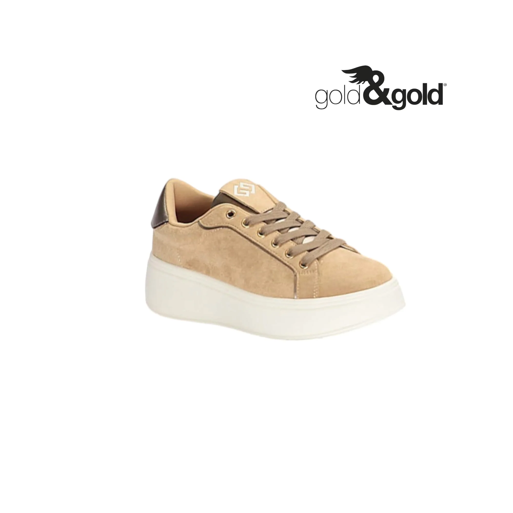 GOLD&GOLD SNEAKERS KHAKI IN CAMOSCIO