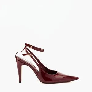 Slingback vernice burgundy