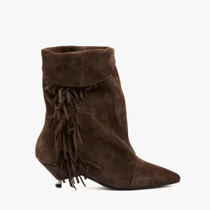 Stivaletto camoscio frange