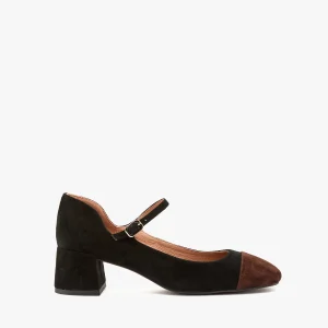 Décolleté Saiph black&brown