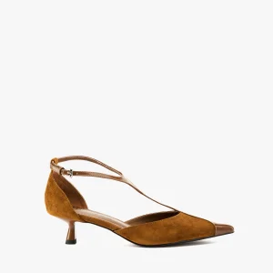 Décolleté Canna camoscio cuoio