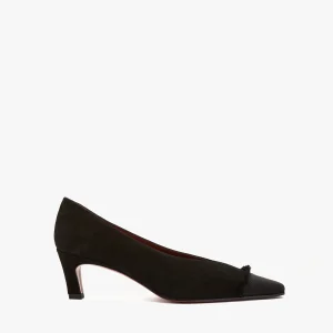 Décolleté Ava camoscio nero/grò