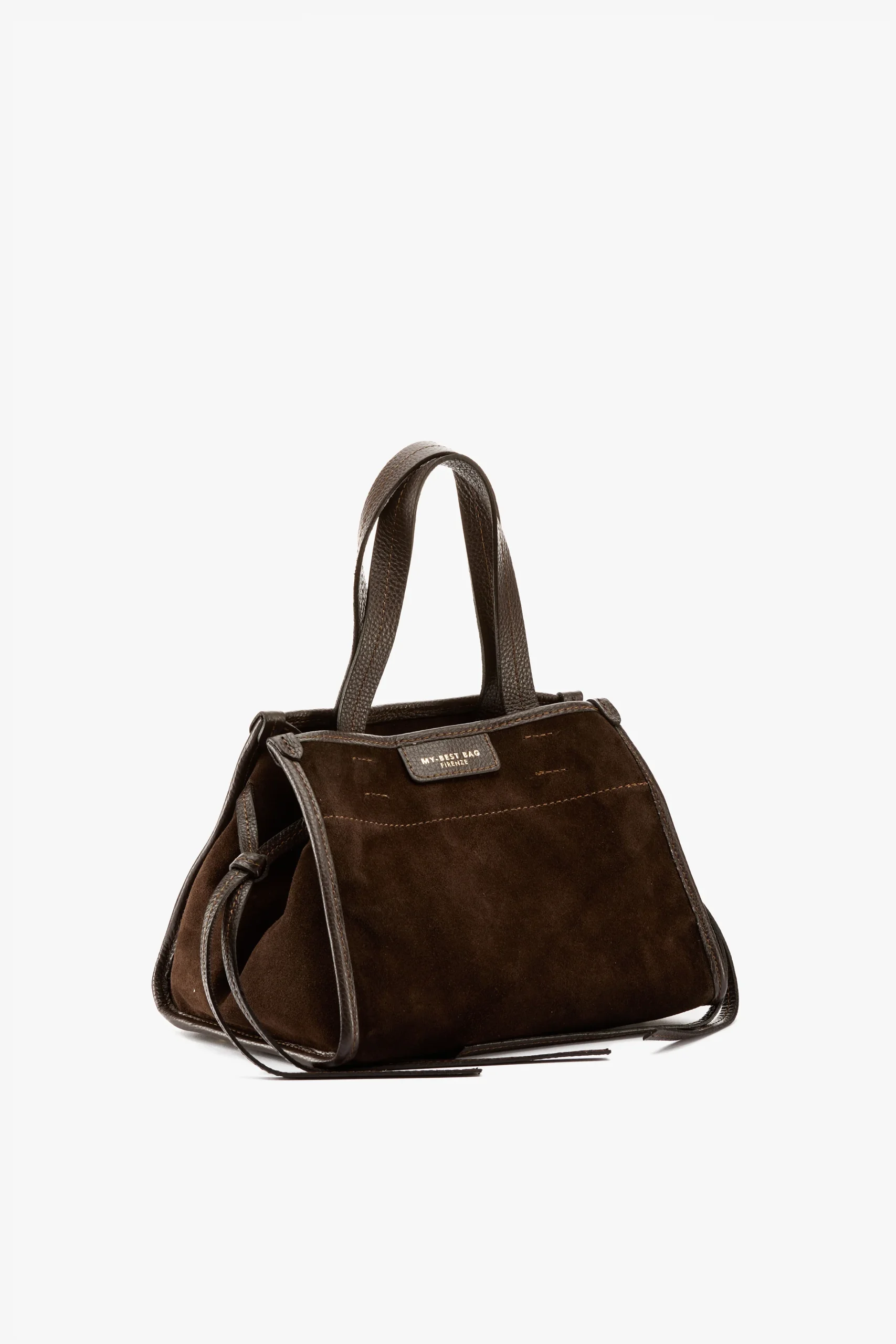 Borsa Diva small suede chocolate - immagine 3