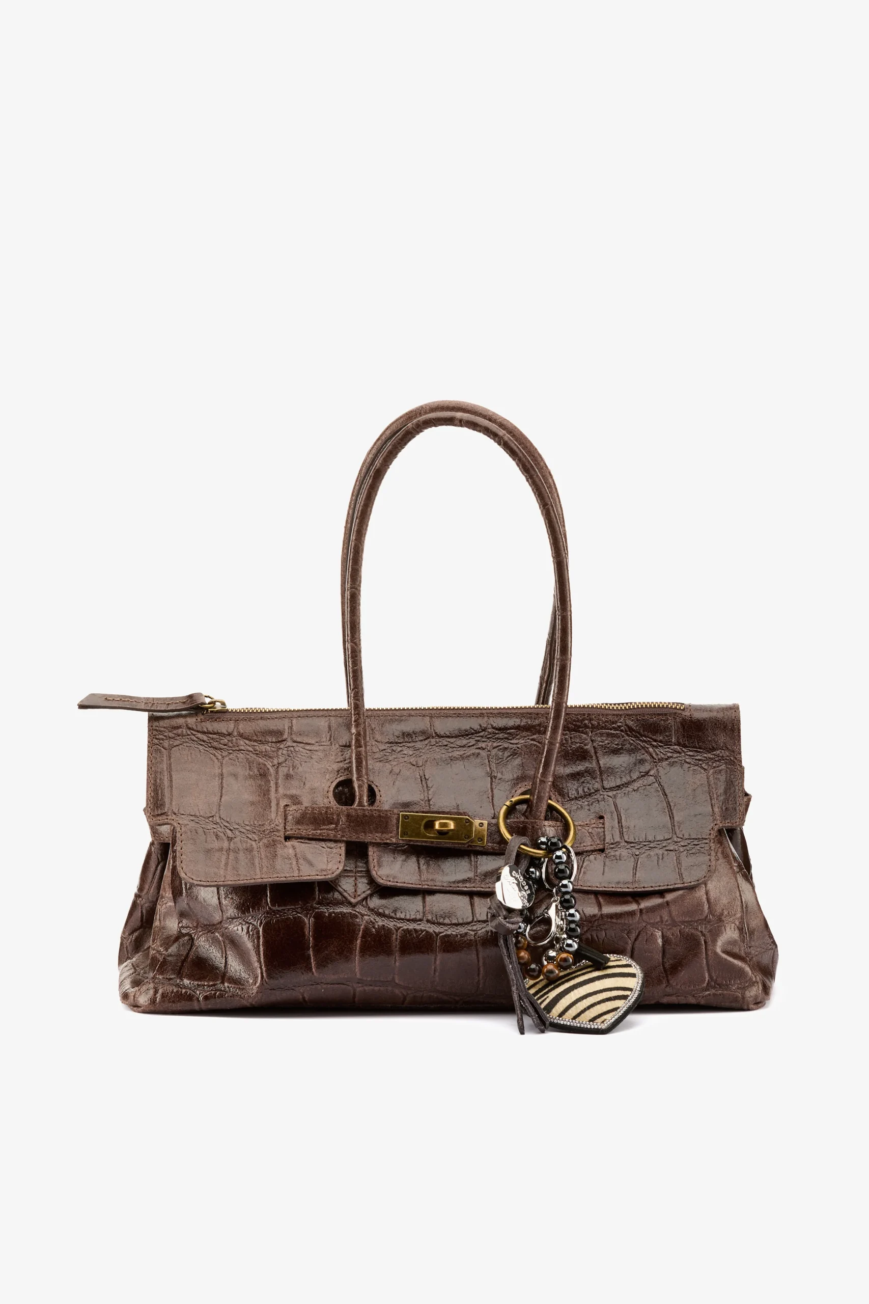 Borsa a spalla cocco moro