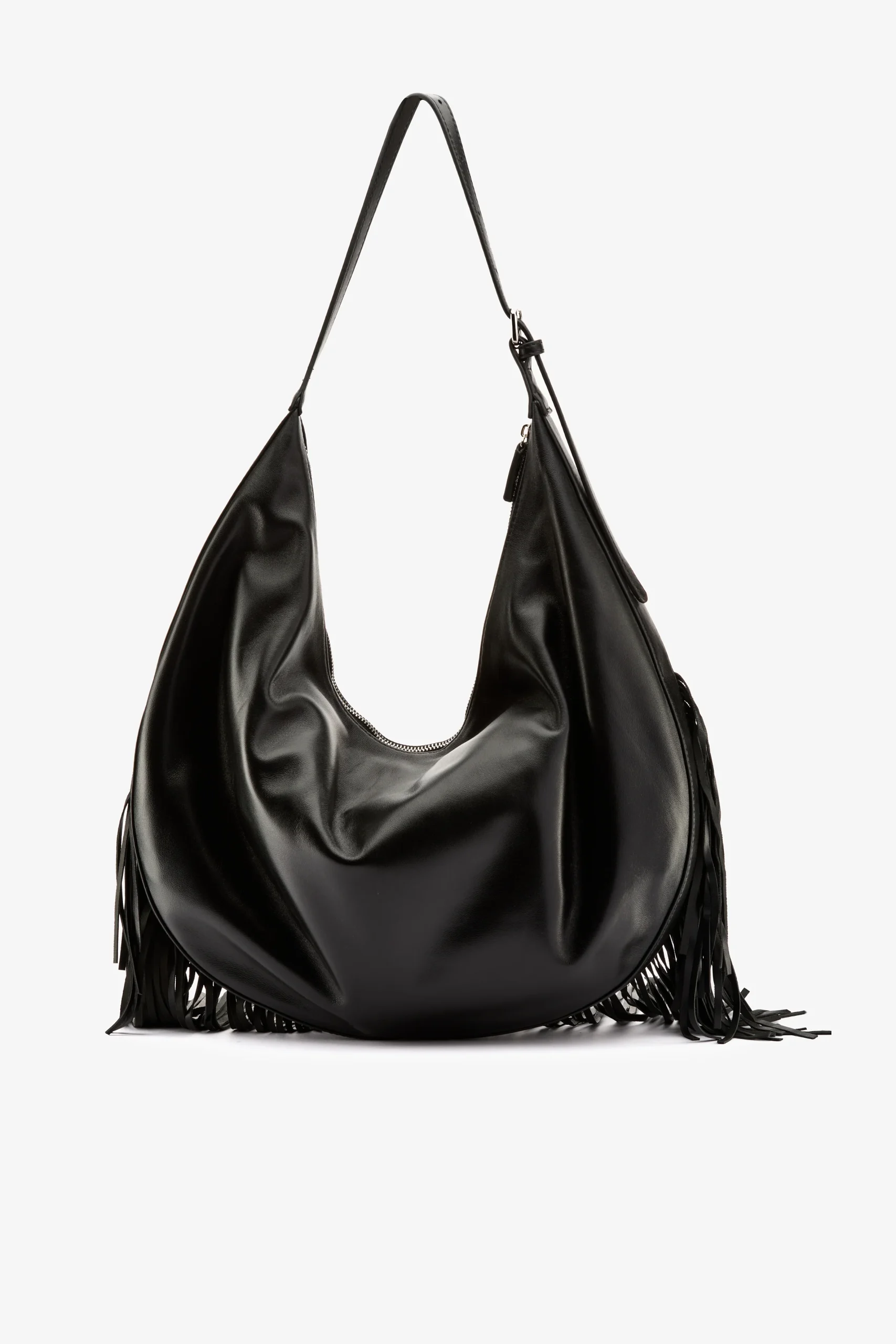 Borsa a spalla frange nero - immagine 5