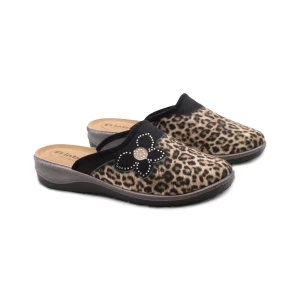 Ciabatta animalier da donna