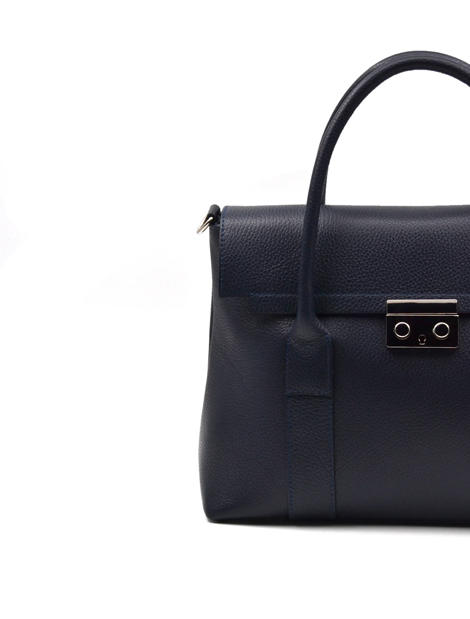 Borsa in vera pelle chiusura a scatto - immagine 5