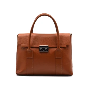 Borsa in vera pelle chiusura a scatto