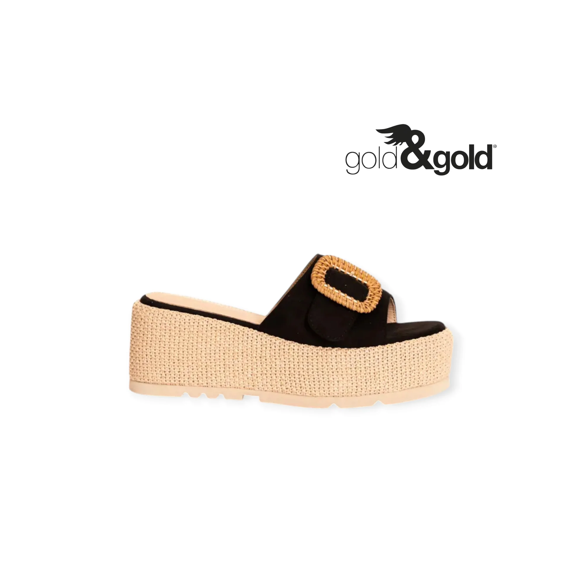 GOLD&GOLD CIABATTA ZEPPA NERA - immagine 2