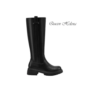 QUEEN HELENA STIVALI ALTI SUOLA GOMMA CARRARMATO
