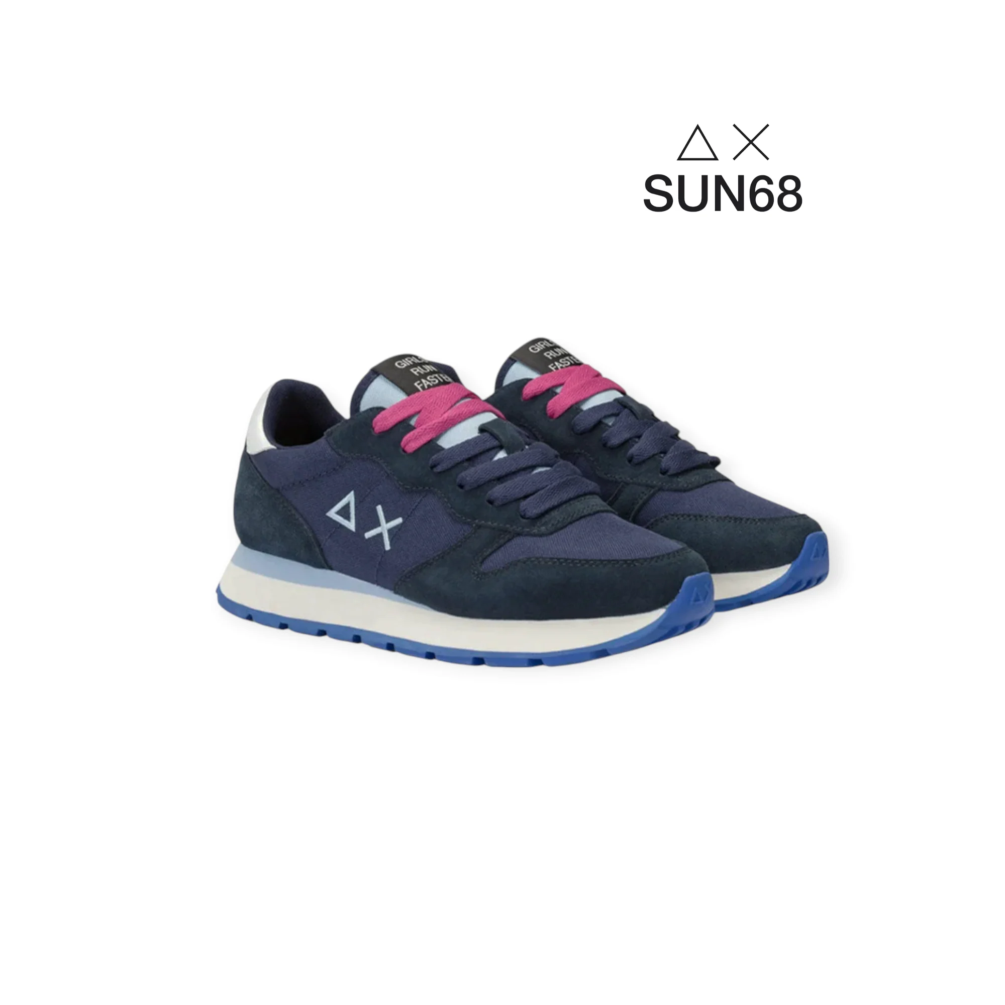 SUN68 SNEAKERS DONNA ALLY SOLID BLU - immagine 2
