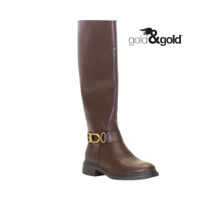 GOLD&GOLD STIVALI FIBIA CAFFE