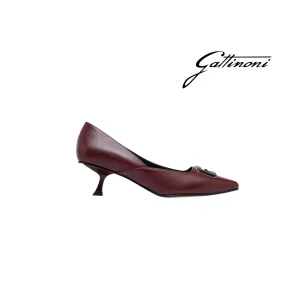 GATTINONI DECOLLETTE TACCO BASSO BORDEAUX