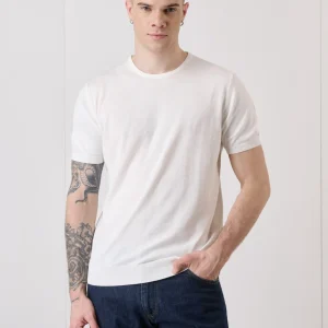 T-shirt in maglieria Panna