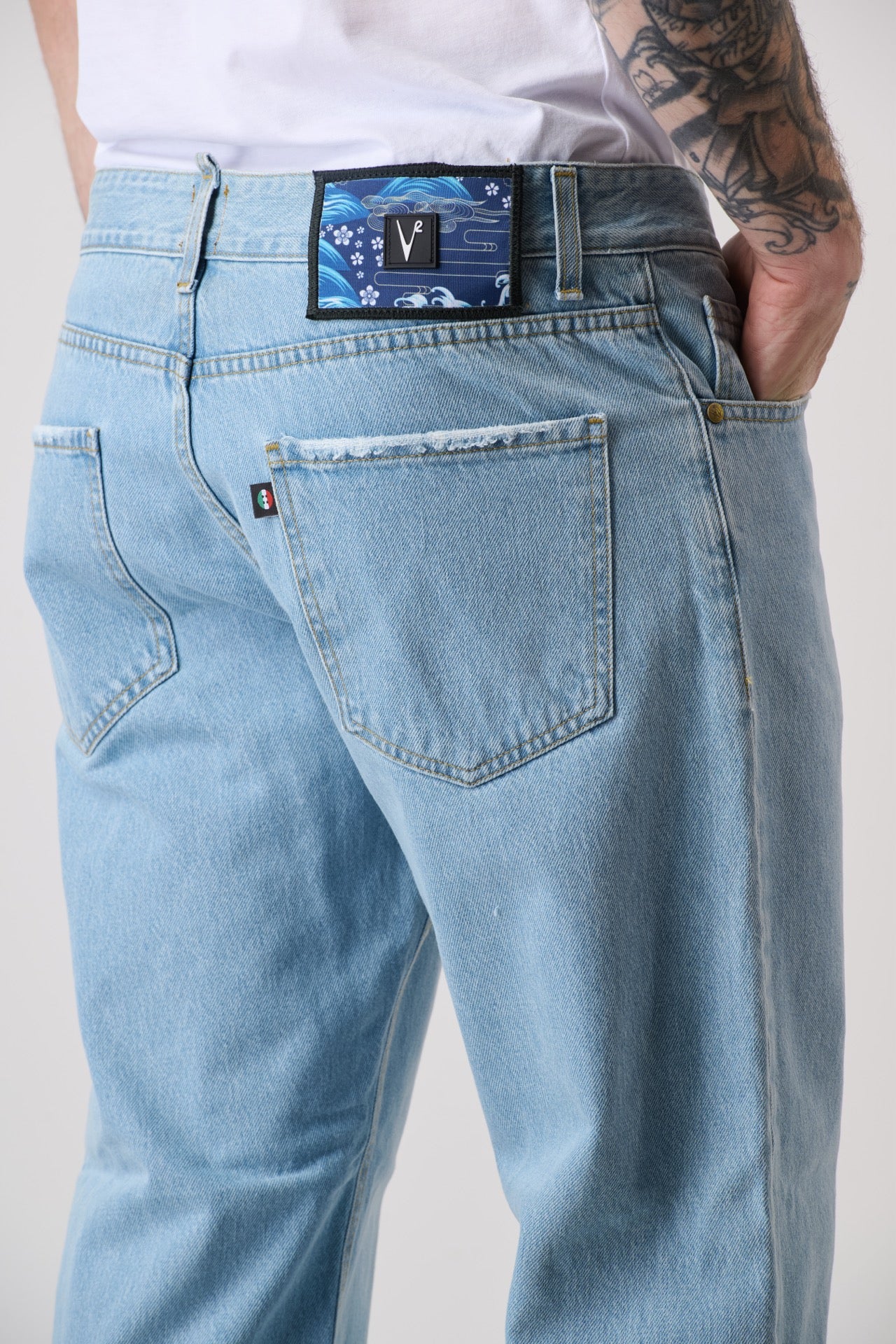 DETROIT - Jeans Loose Fit - Azzurro con salpa in tessuto V2 - immagine 3