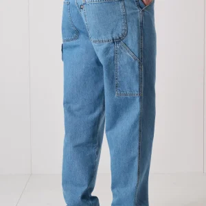 PORTLAND - Jeans Work Over Fit - Azzurro con salpa in tessuto V2