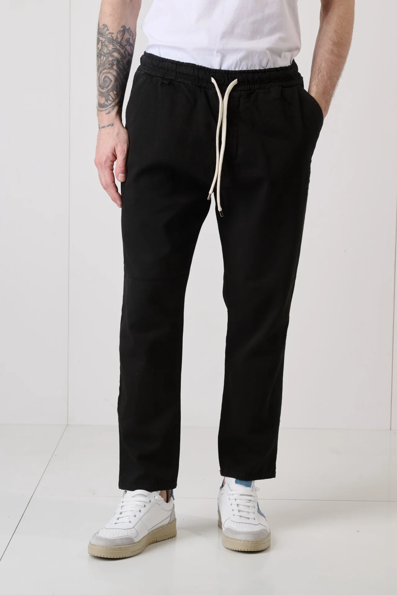 ALICANTE - Pantalone Rocciatore tinto capo Nero con elastico - immagine 2