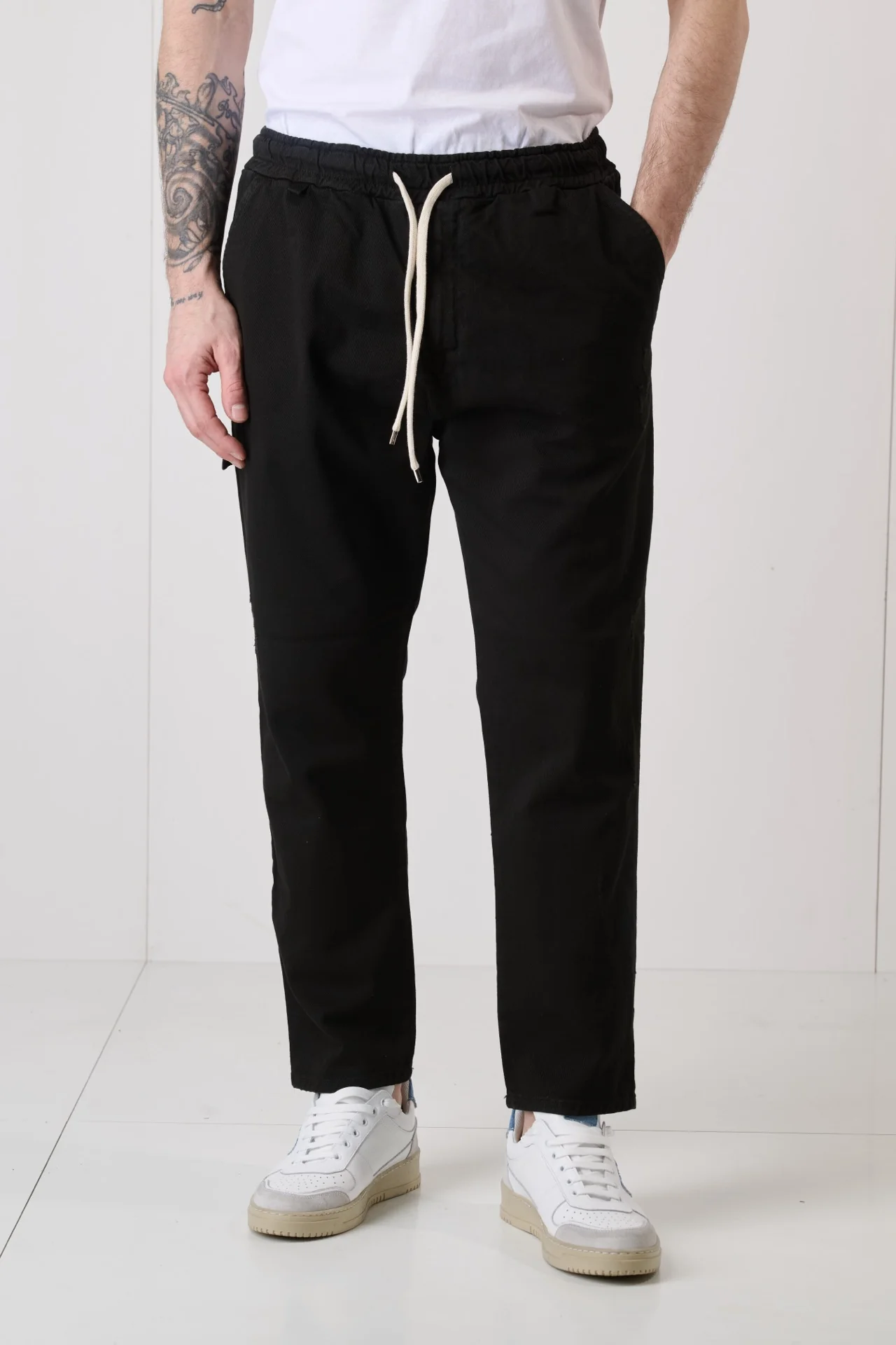 ALICANTE - Pantalone Rocciatore tinto capo Nero con elastico - immagine 3