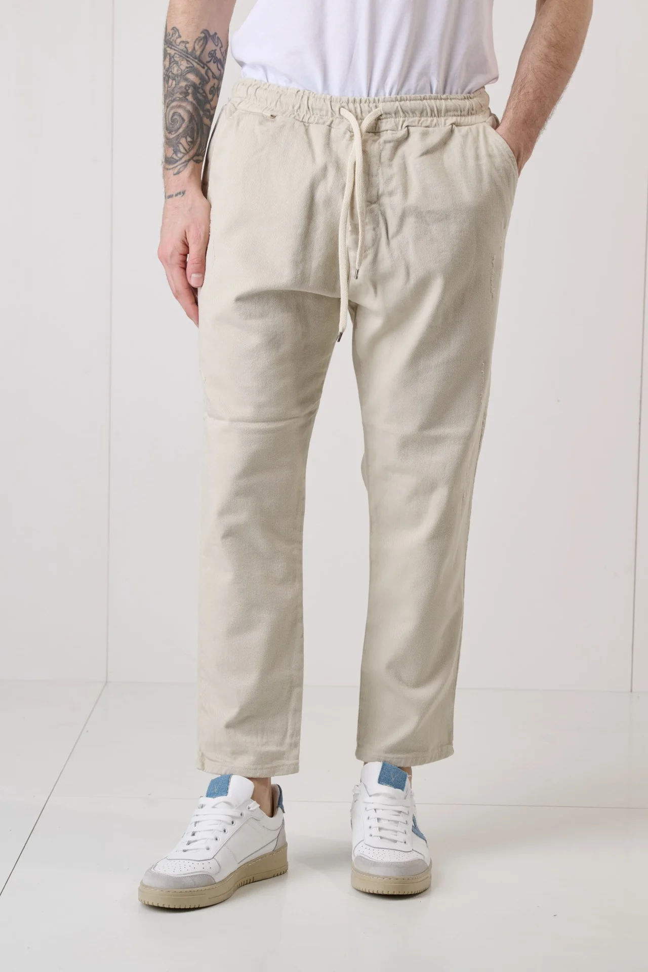 ALICANTE - Pantalone Rocciatore tinto capo Sabbia con elastico