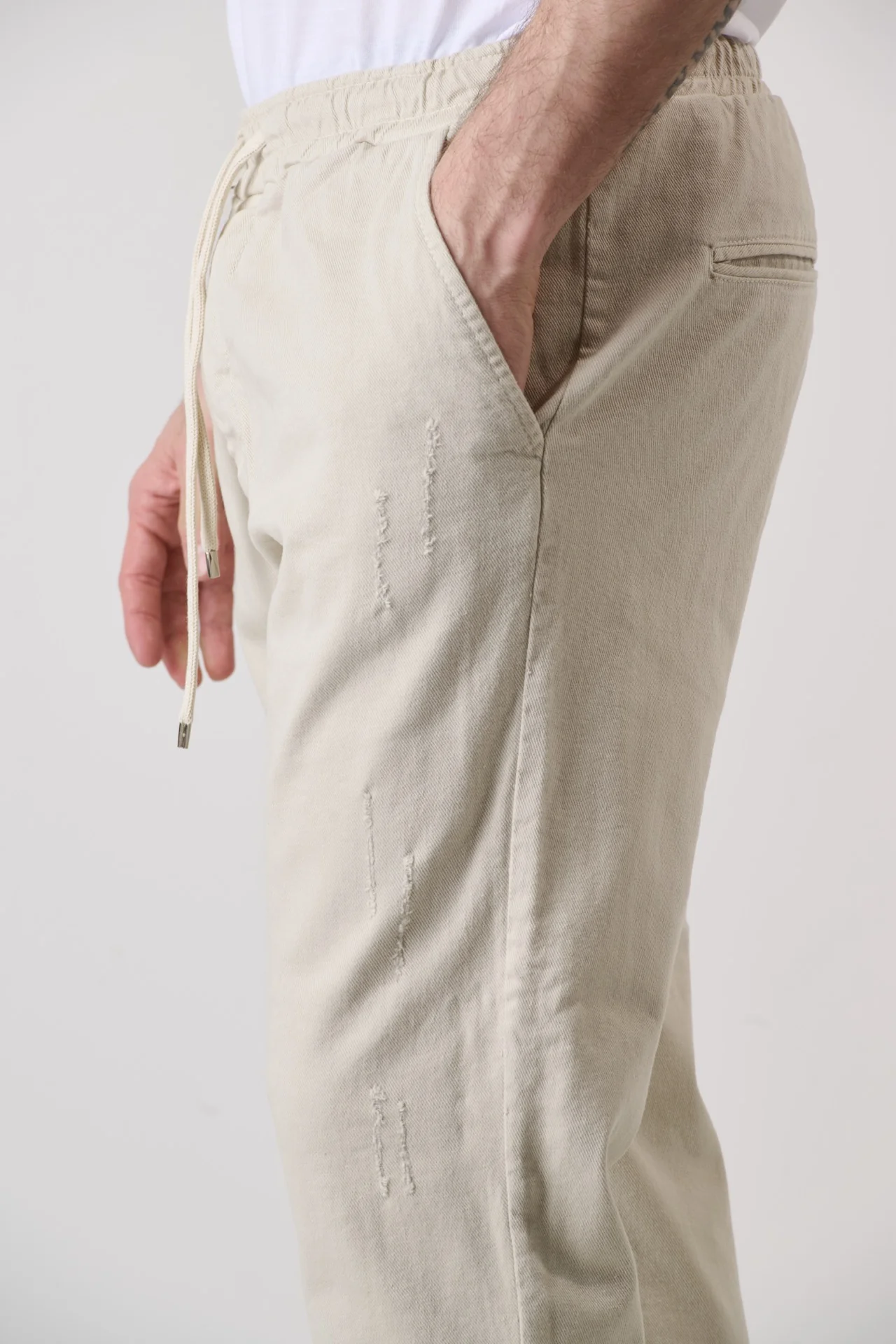 ALICANTE - Pantalone Rocciatore tinto capo Sabbia con elastico - immagine 4