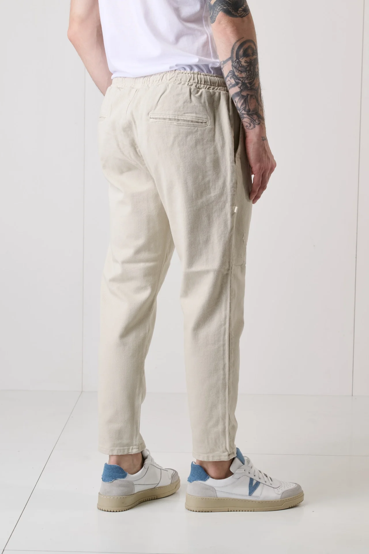 ALICANTE - Pantalone Rocciatore tinto capo Sabbia con elastico - immagine 5