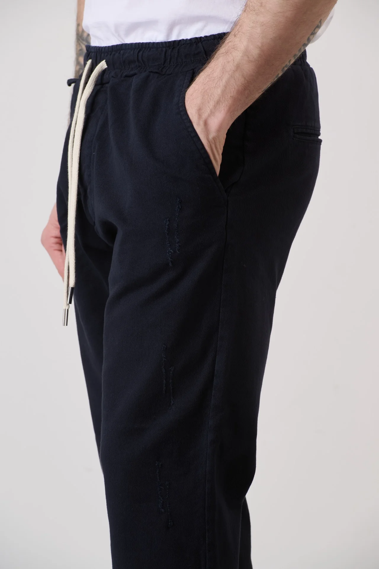 ALICANTE - Pantalone Rocciatore tinto capo Blu con elastico - immagine 3