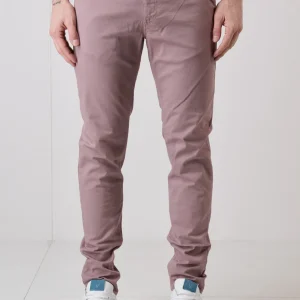 ROMA - Chino in cotone Rosa Cipria con salpa in tessuto V2