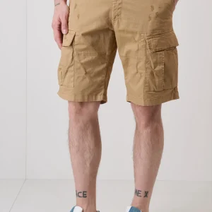 Cargo Corto con salpa in tessuto V2 Biscotto