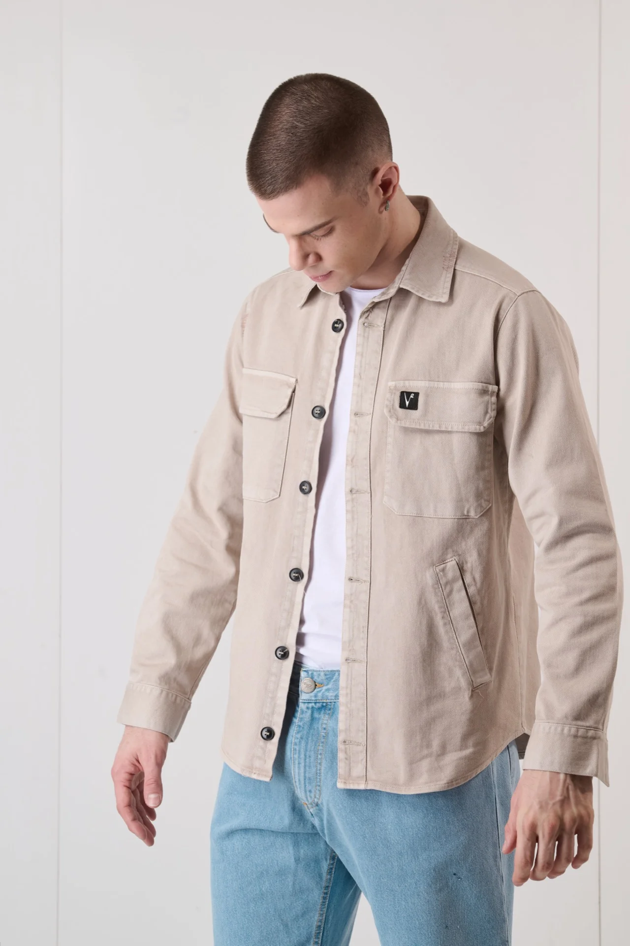 Sahariana Old Sabbia con ricami colorati interni in tessuto V2 - immagine 6