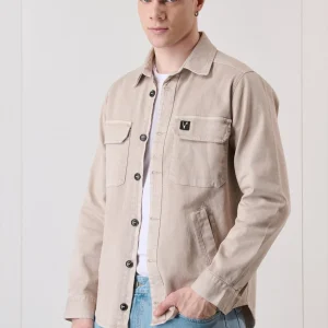 Sahariana Old Sabbia con ricami colorati interni in tessuto V2