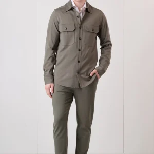 Sahariana Sartoriale Verde Militare con interni in tessuto V2