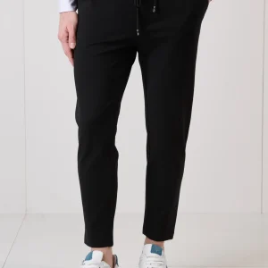 Pantalone Sartoriale Nero con elastico in vita e interni in tessuto V2