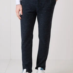 Pantalone Sartoriale Fiammato Blu con bottone e interni in tessuto V2