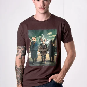 T-Shirt Moro con stampa Rabbit e ricamo in tessuto V2