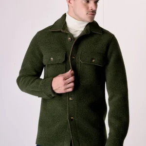 Sahariana in lana cotta accoppiata Verde Militare