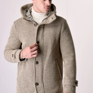 Parka punto riso Sabbia con fodera interna in Tessuto V2