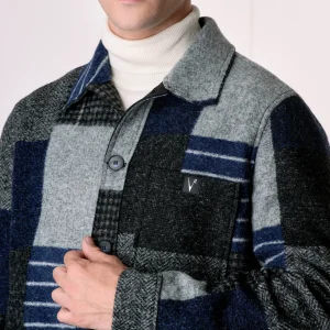 Sahariana in lana cotta Patchwork accoppiata