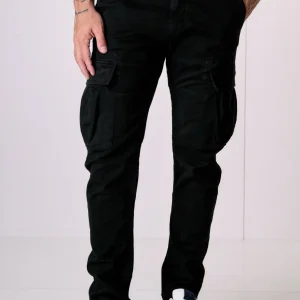 TEXAS - Cargo Regular Nero con Salpa in tessuto V2