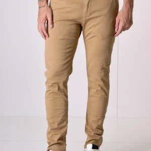 ROMA - Chino in cotone elasticizzato Biscotto con Salpa in tessuto V2