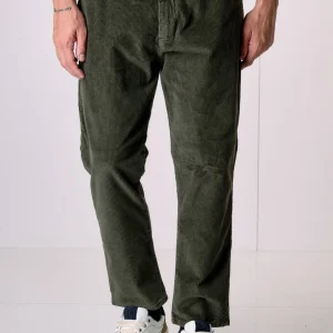 ALICANTE VELLUTO - Pantalone rocciatore in velluto Verde Militare