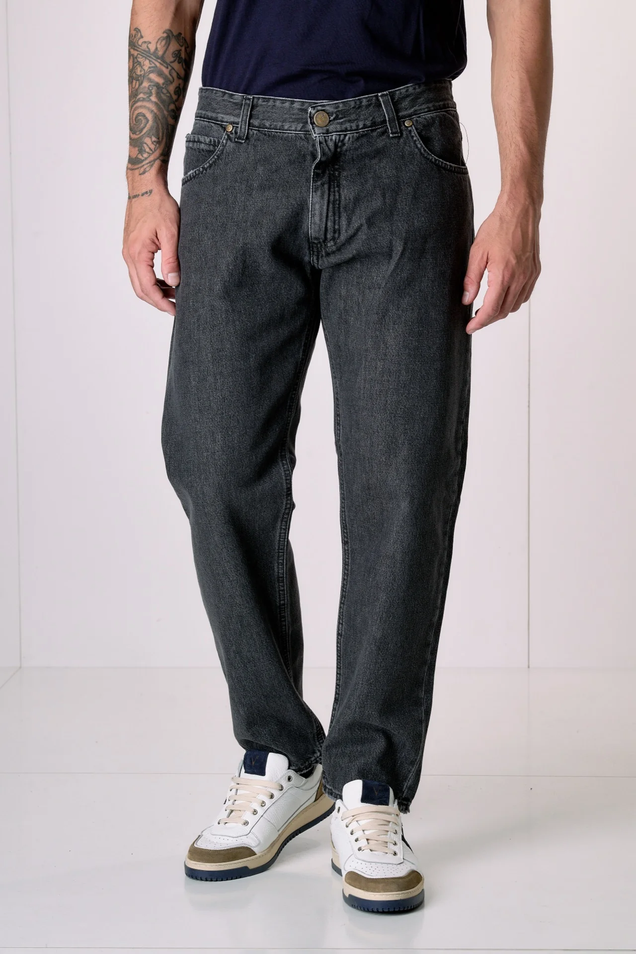 DETROIT - Jeans Loose Fit - Antracite con salpa in tessuto V2 - immagine 3