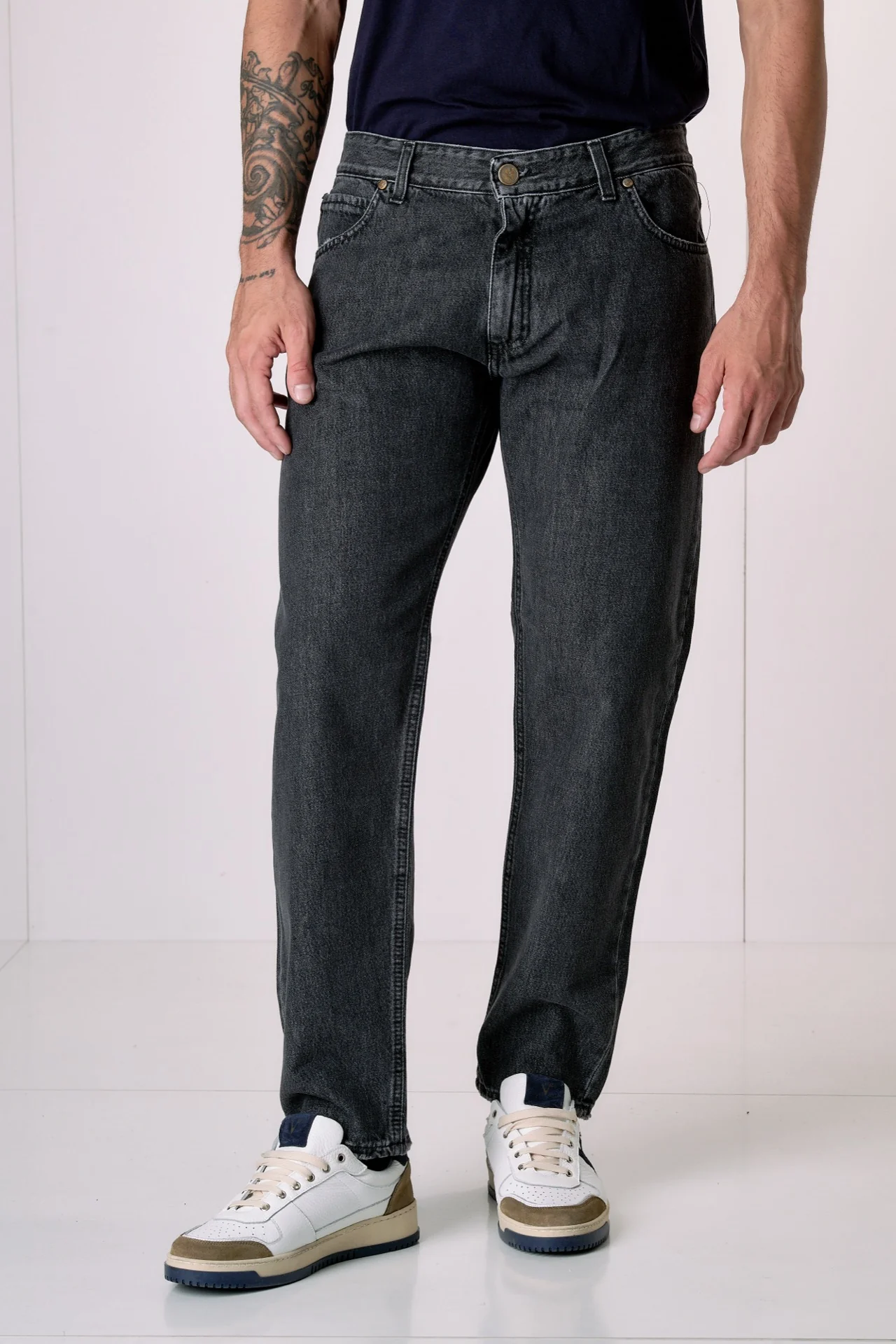 DETROIT - Jeans Loose Fit - Antracite con salpa in tessuto V2 - immagine 4