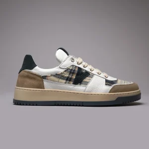 COLLEGE - Sneakers Bicolor Blu e Sabbia con inserti in tessuto V2